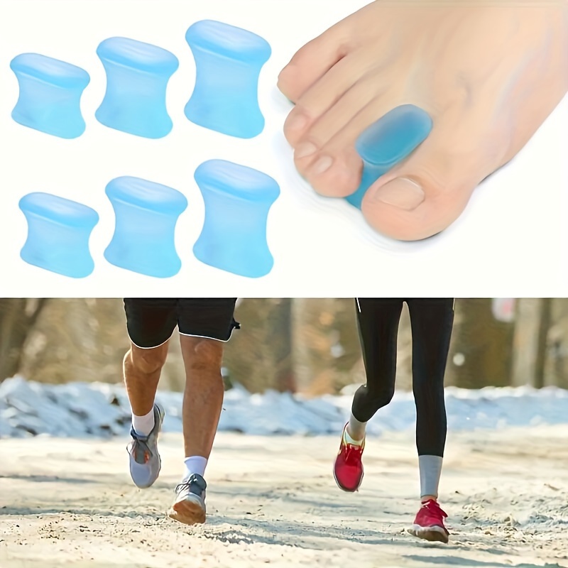 

1 Pair Of Soft Silicone Toe Separators - Comfortable Foot Dividers For , Ideal For Running & Sports, Feet Accessories