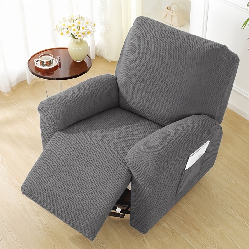 TEMU 4pcs Set Stretch Twill Jacquard Velvet Sofa Cover, Split Cover, Recliner Sofa Cover