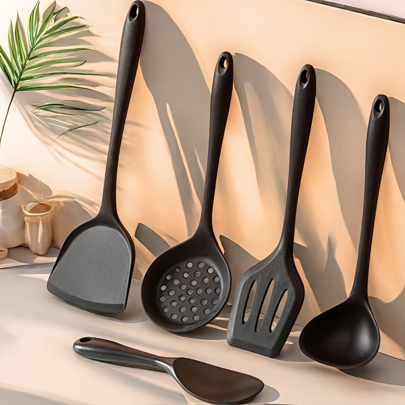 

5pcs Kitchen Utensil Set - , - Cooking Spatulas, Spoon, Slotted Spoon, Frying Shovel - For Christmas, Thanksgiving, Father's Day, Day, Graduation