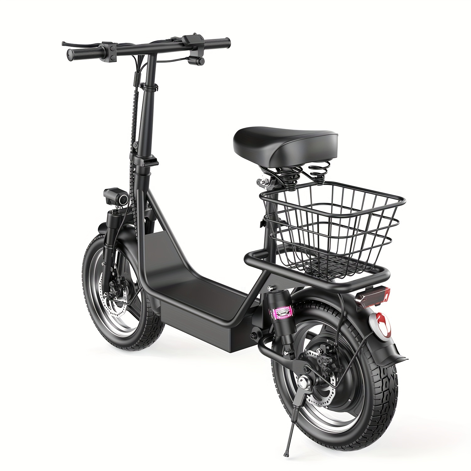 

Electric Scooter Adults, Electric Scooter With Seat, 500w Motor 650w, Up To 20 Mph And 25 Miles Long Range, 36v 13ah Battery, 14" Pneumatic Tire, With Rechargeable Phone Holder