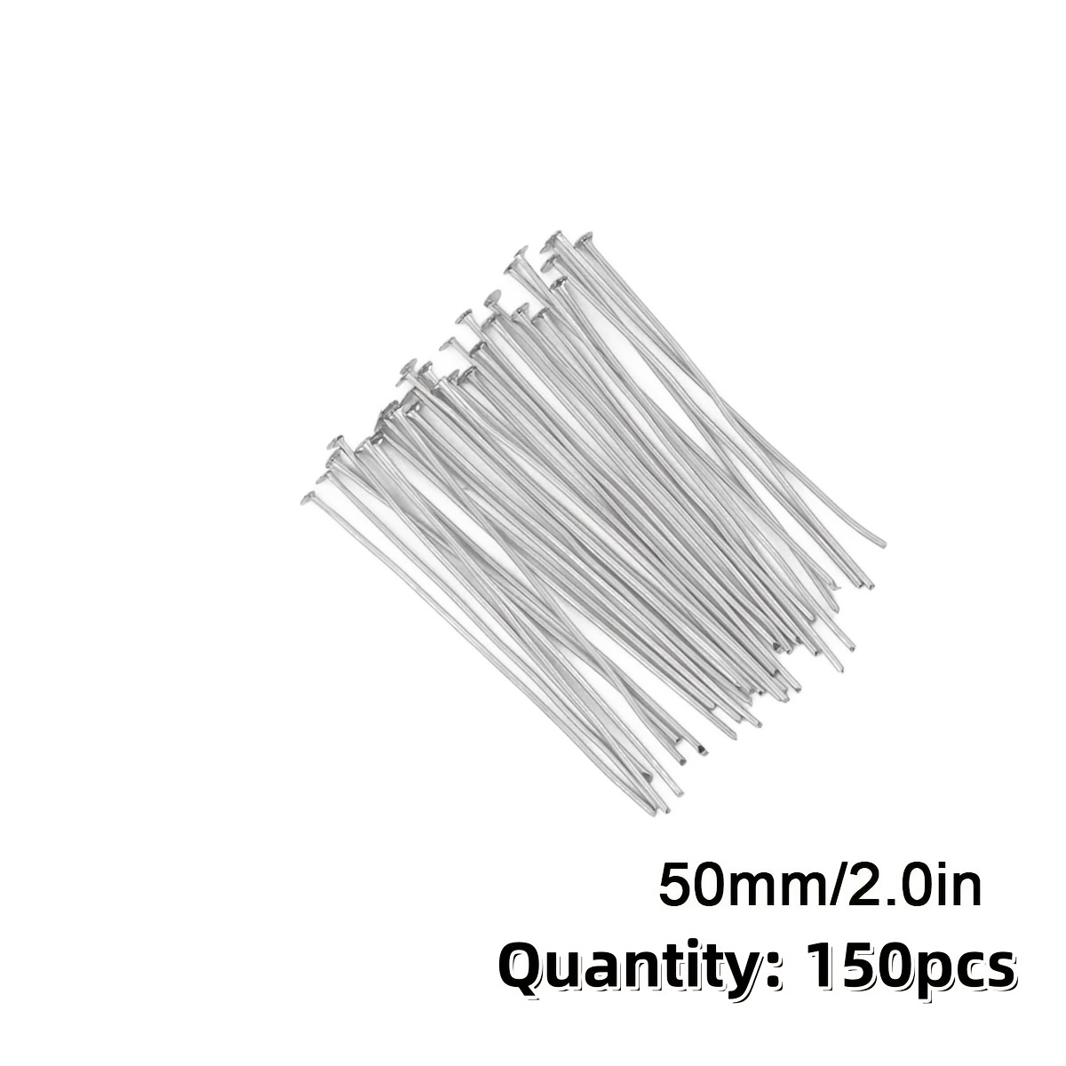 150pcs /35/40/50mm Flexible Beading Pins, Golden/silvery, For Diy Bracelet, Necklace, Earring, And Pendant Jewelry Making Accessories