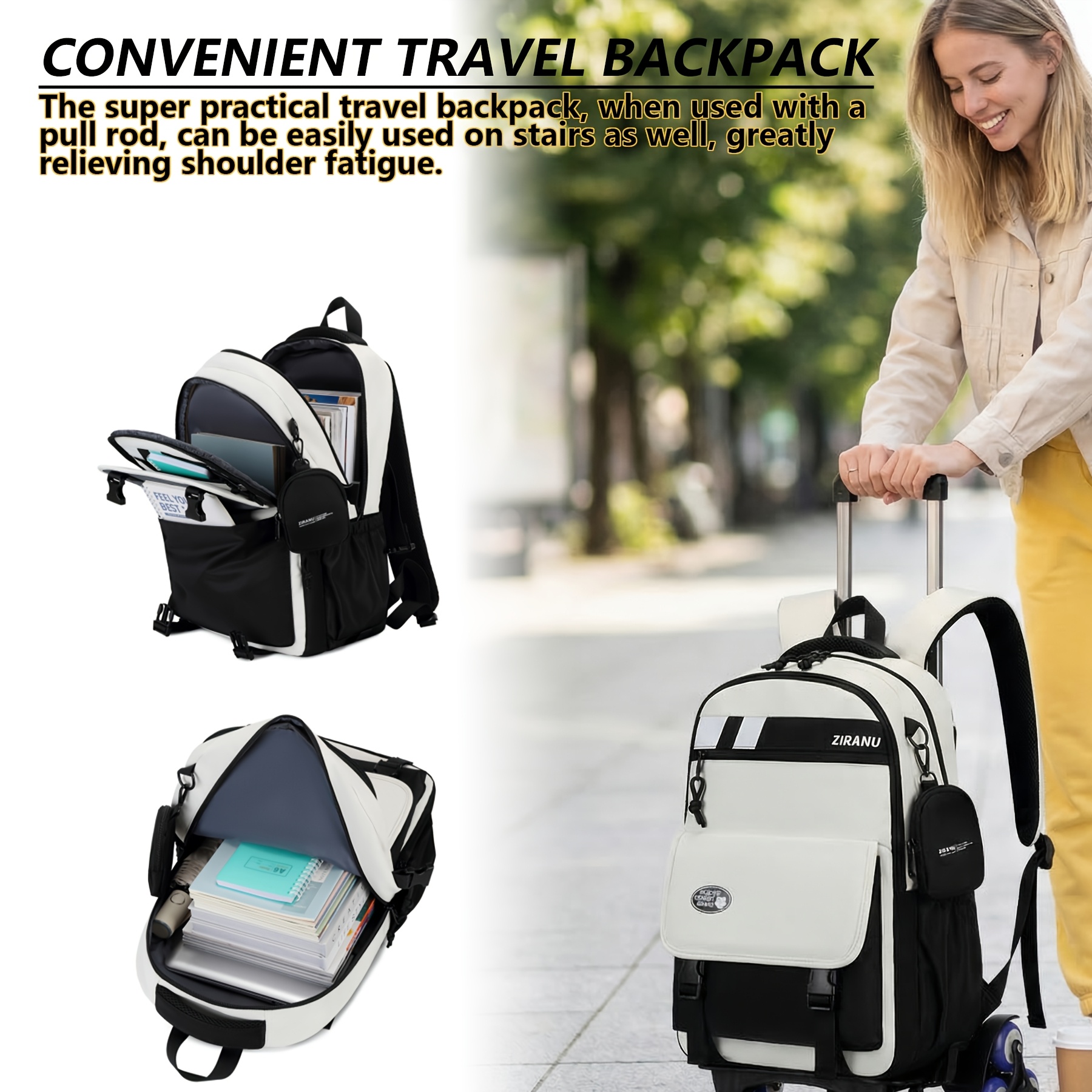 * Wander-Rucksack mit Sacktrger, entwickelt fr verschiedene  Gelndeformen, um das Reisen zu erleichtern. Er verfgt ber mehrere * und  Fcher mit ausreichend Platz fr eine organisierte ...