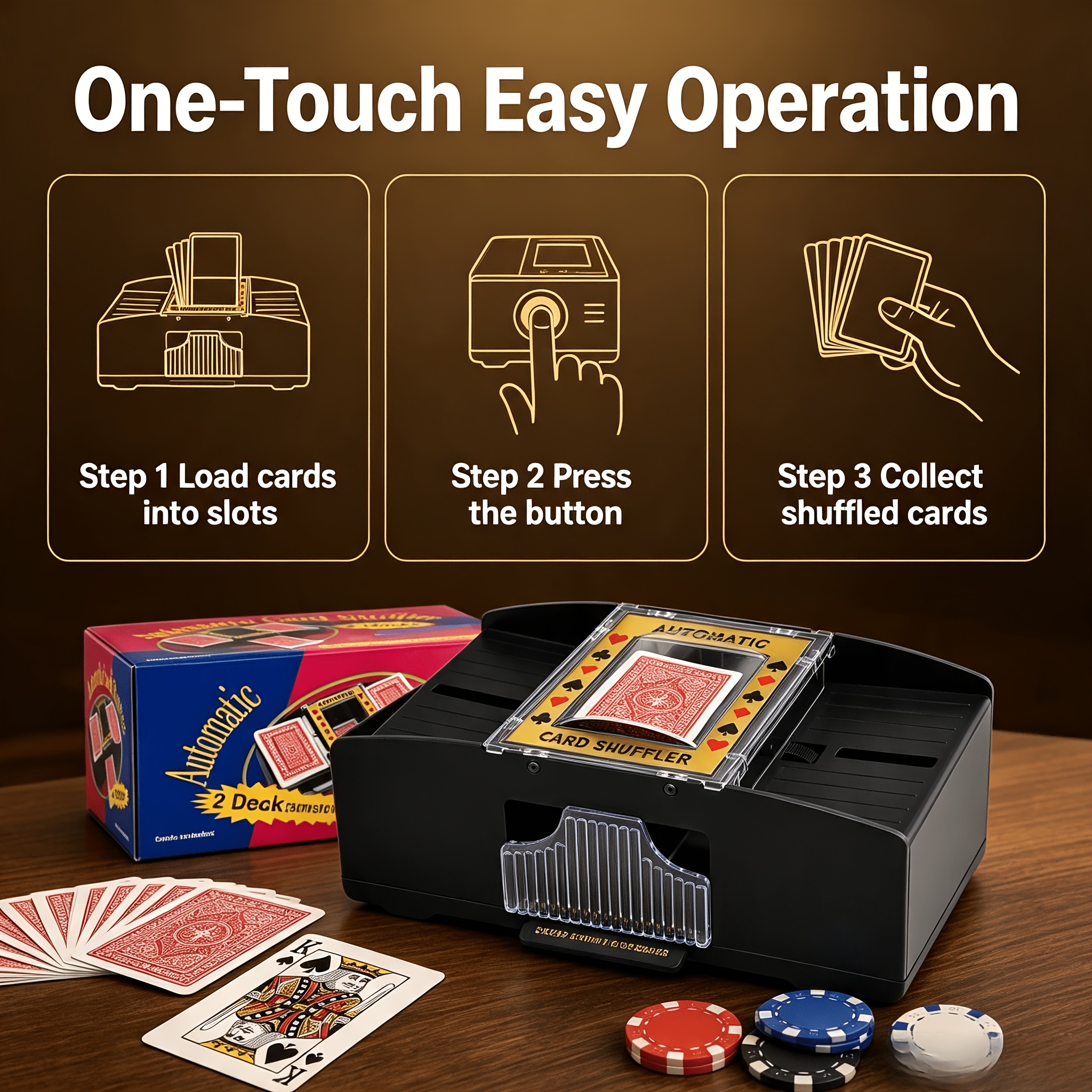 Professional Electric Card Shuffler for Home Games