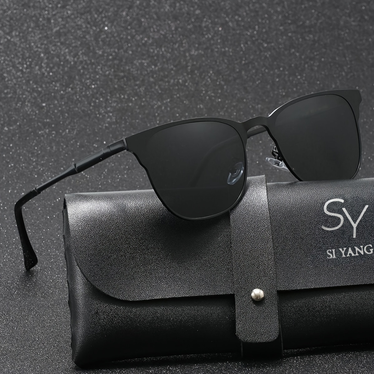 

Si Yang Vintage Polarized For Men, Stainless Steel Full Rim Frame, Tac Lens, Lightweight Business For Outdoor, Includes Case And Cloth, Ideal Gift With Elegant Packaging