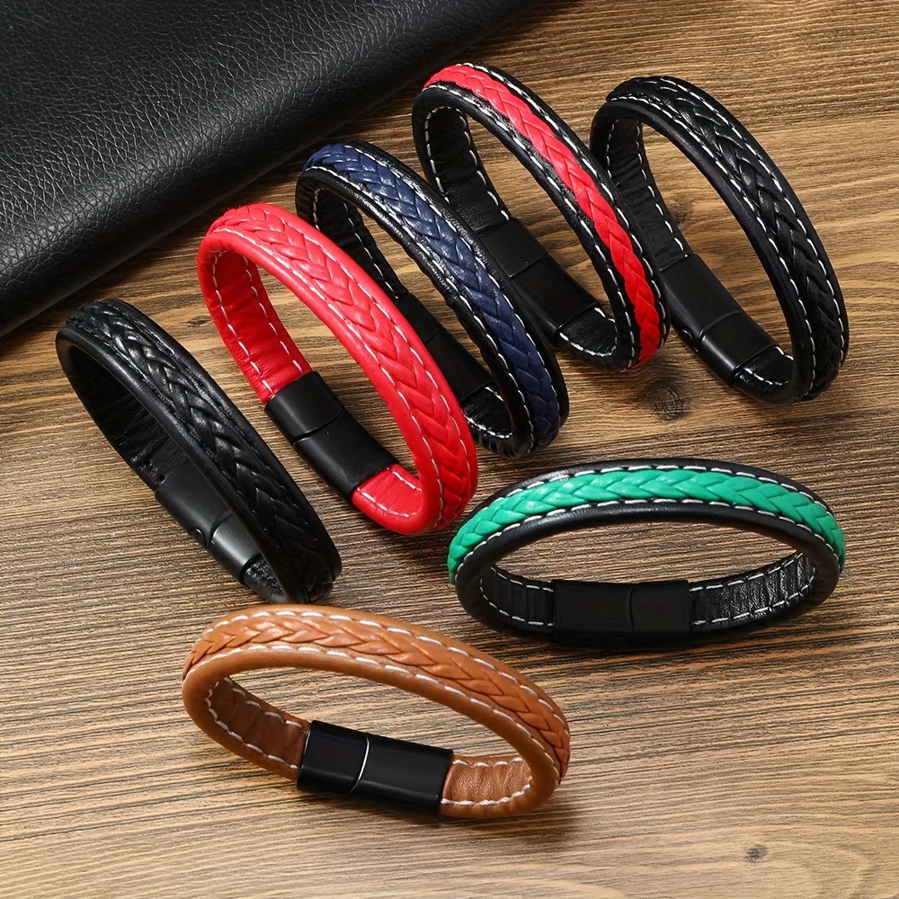 

Men's Bracelet, Fashion Pu Leather Bracelet