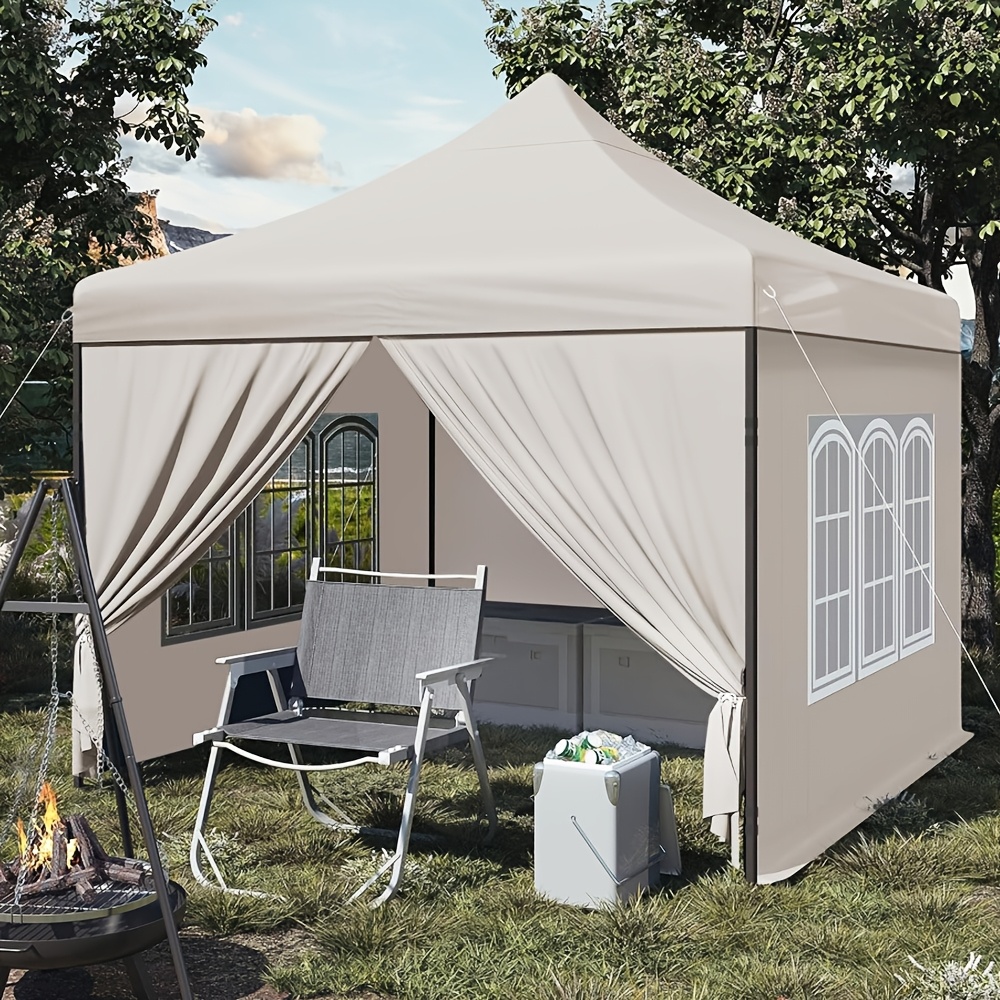 

1pc EUGAD Gazebo d'extérieur, Pergola de patio étanche avec fermeture à glissière, Protection UV, Tente de camping pliable, Couleur , pour abri de fête de Noël