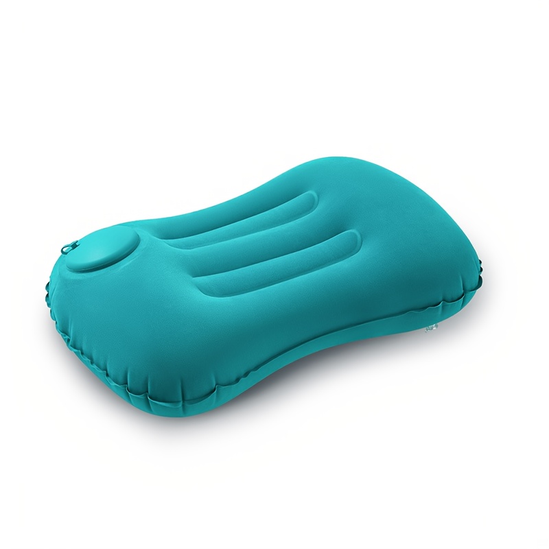 Image of Camping Inflatable Pillow, 1-pack Portable Neck Support Press-type Inflatable Pillow For Beach, Office, Home, And Travel, Compact Air Pillow