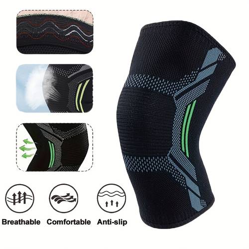 1pc high stretch knee braces sleeves knee support for women and men compression knee brace for working out running gym fitness weightlifting 1 piece