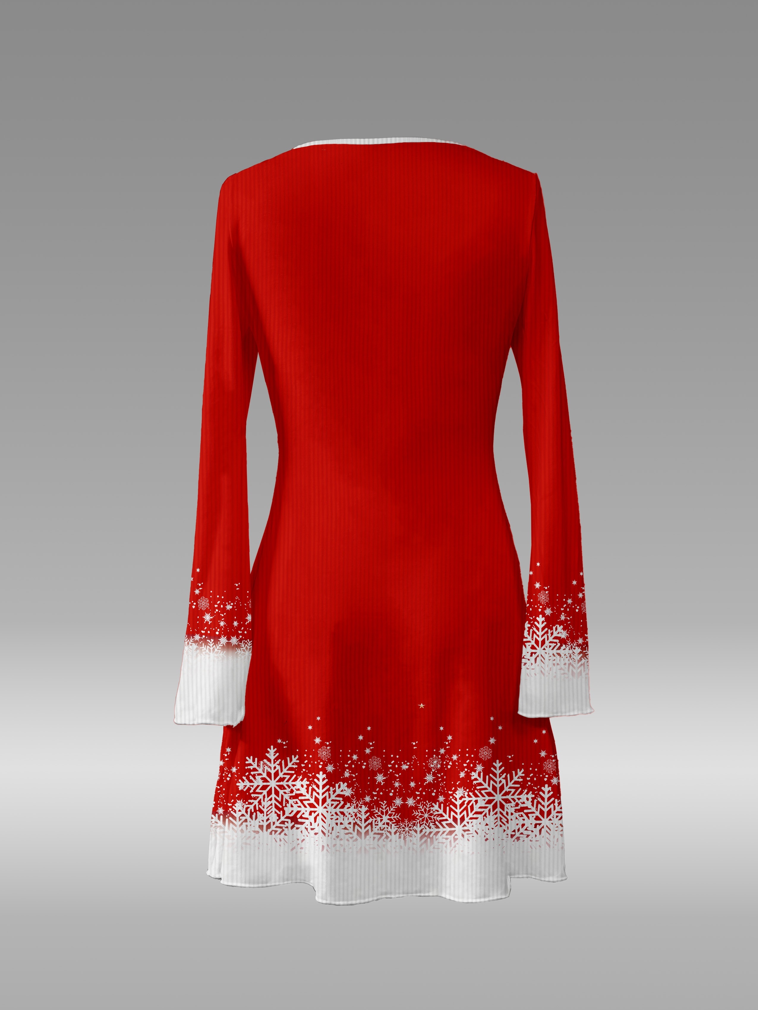 womens christmas party dress red golden holiday dress flared