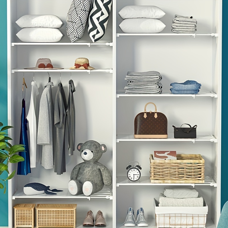adjustable closet organizer shelf expandable plastic dividers for bedroom dorm and closet storage 1pc space saving design for   organized wardrobe closet organization adjustable organizer versatile storage closet organizers and storage 0