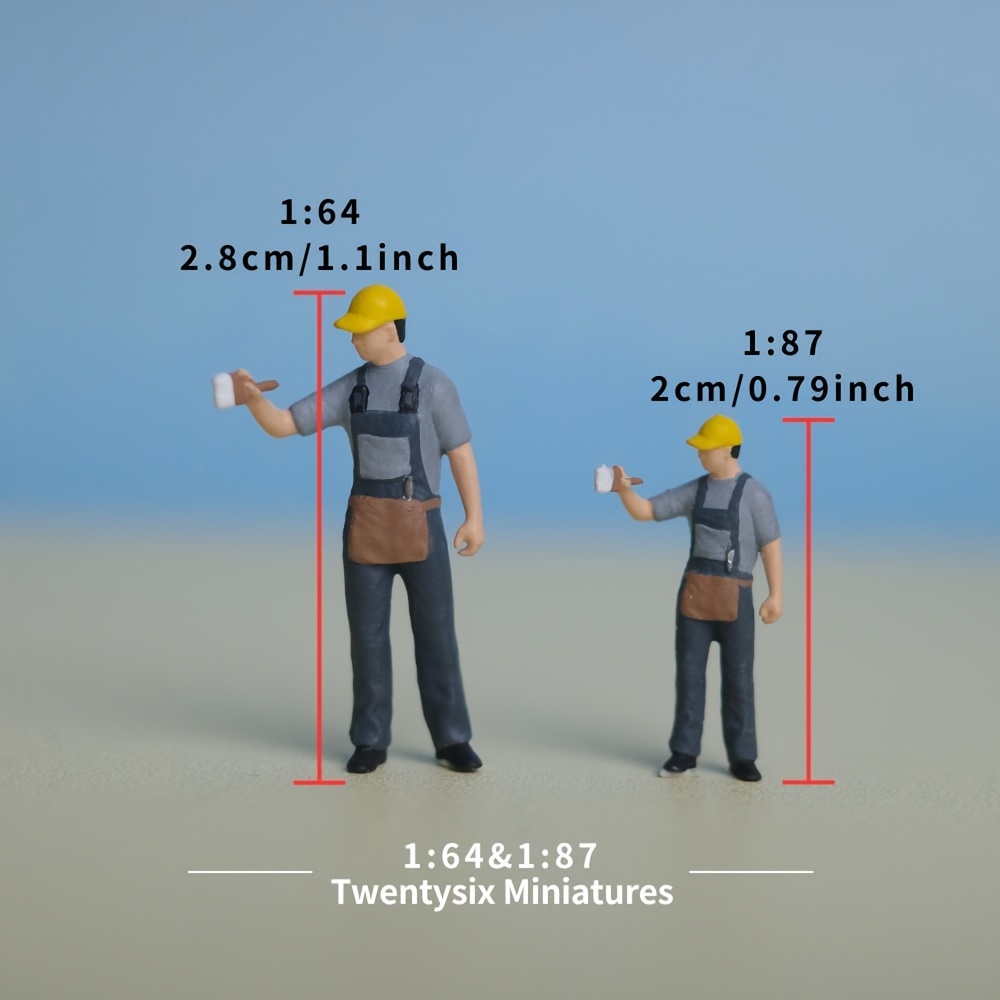 Figurines Ouvriers D'industrie Preiser – Lot De 6 Pièces Peintes à La Main, échelle HO 1/87, Pour Maquettes Et Dioramas Réalistes