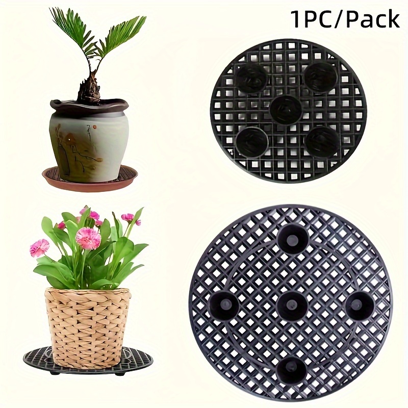 

Large Round Plastic Planter Stand For Garden, Patio & Deck - Holder, 7.87in/11.6in