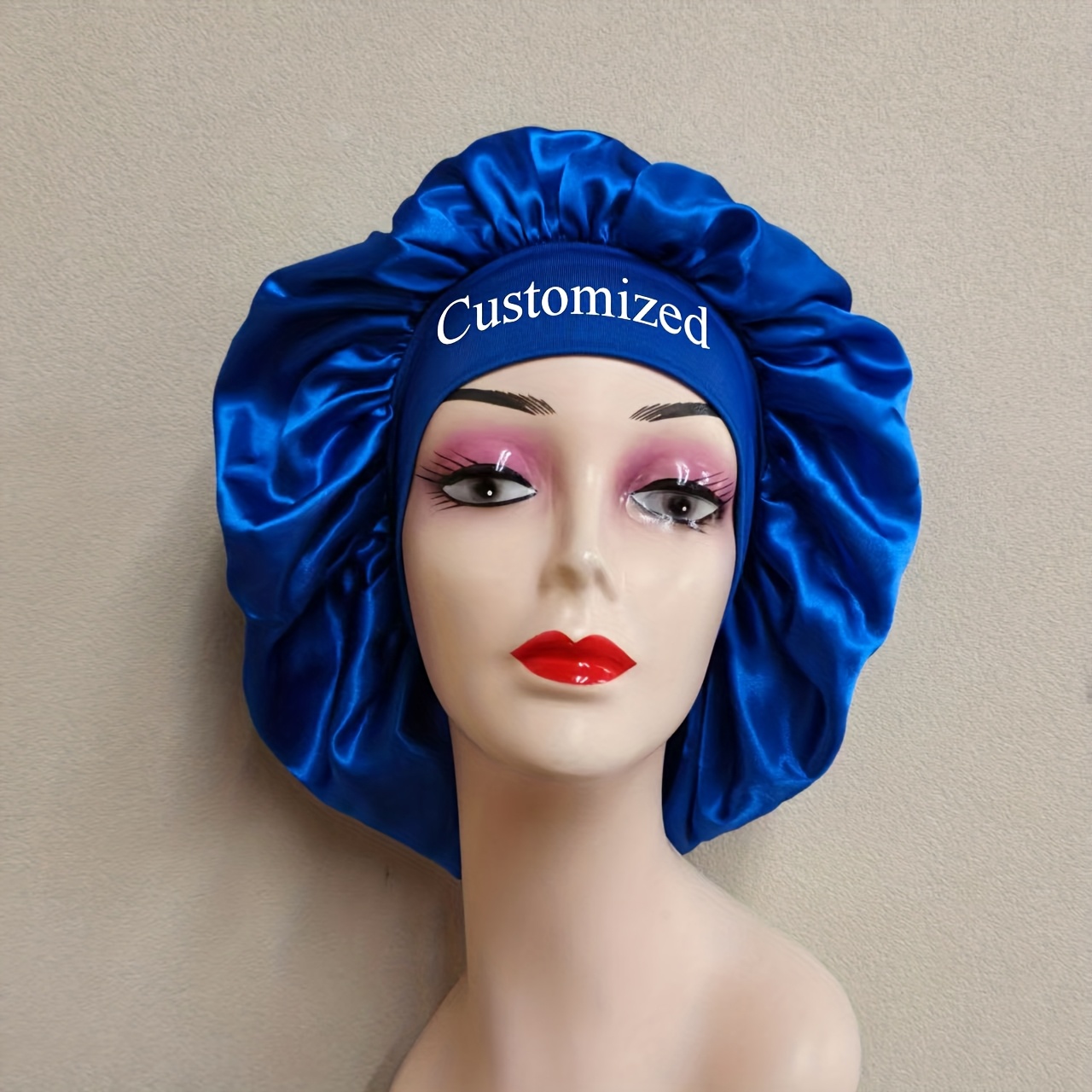 TEMU 1 Personalized Satin Sleep With A Wide Brim For Women, Featuring Vibrant And Soft Designed For Curly Hair, A Perfect Gift For