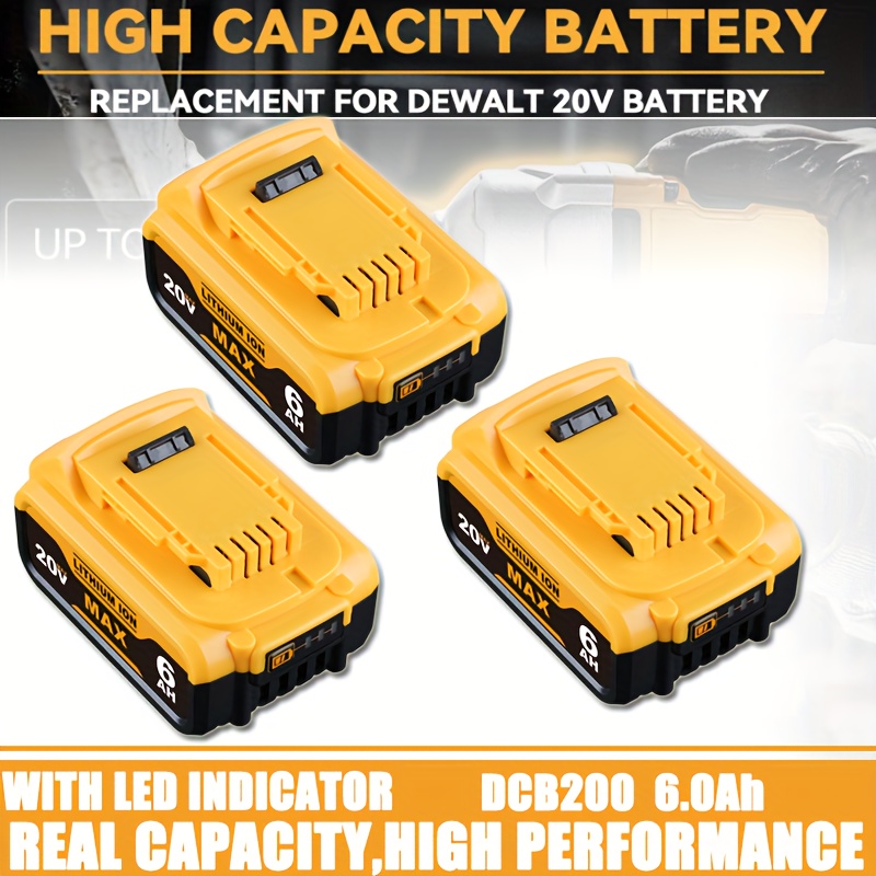 Ryobi 18v Battery 2Pack For DEWALT DCB201 20V 20Volt Max Lithium