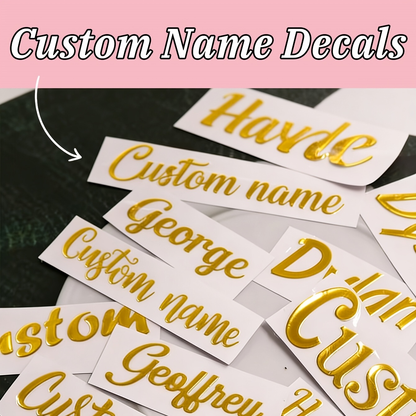 TEMU Custom Logo Stickers: Customizable Name/hot Stamping, Premium And Durable, 4 Sizes (3-6in/7.62-15.24cm) For Table Cards, Gifts, Presents, And
