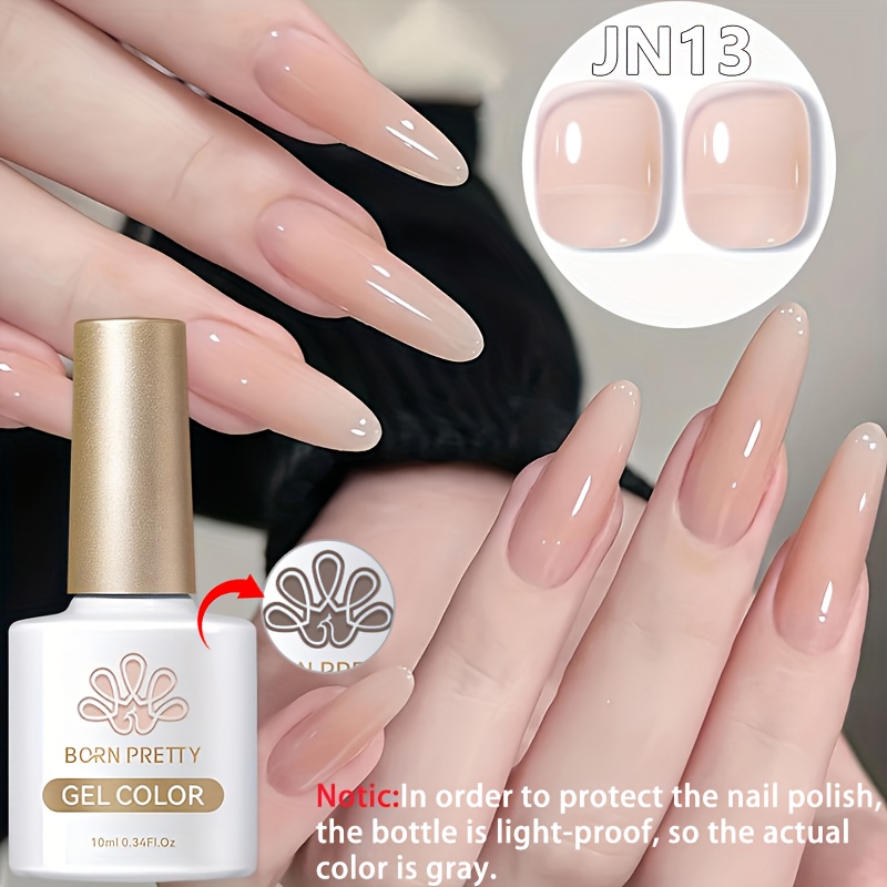 Image of Born Pretty 10ml Jelly Nude Gel Nail Polish New Popular Nail Gel Semi Permanent Nail Art Soaking Led Nail Salon Nail Salon Gel