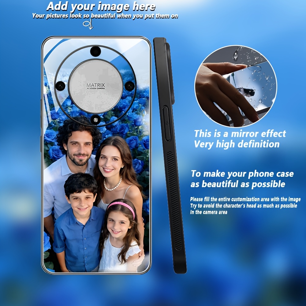 TEMU Phone Case - Custom Family Photo Style Mirror Phone Case Magic8air/magic 6/6pro/6lite/magic 5/5pro/5 Lite/magic8/8pro/8lite/magic 7/7pro//magic