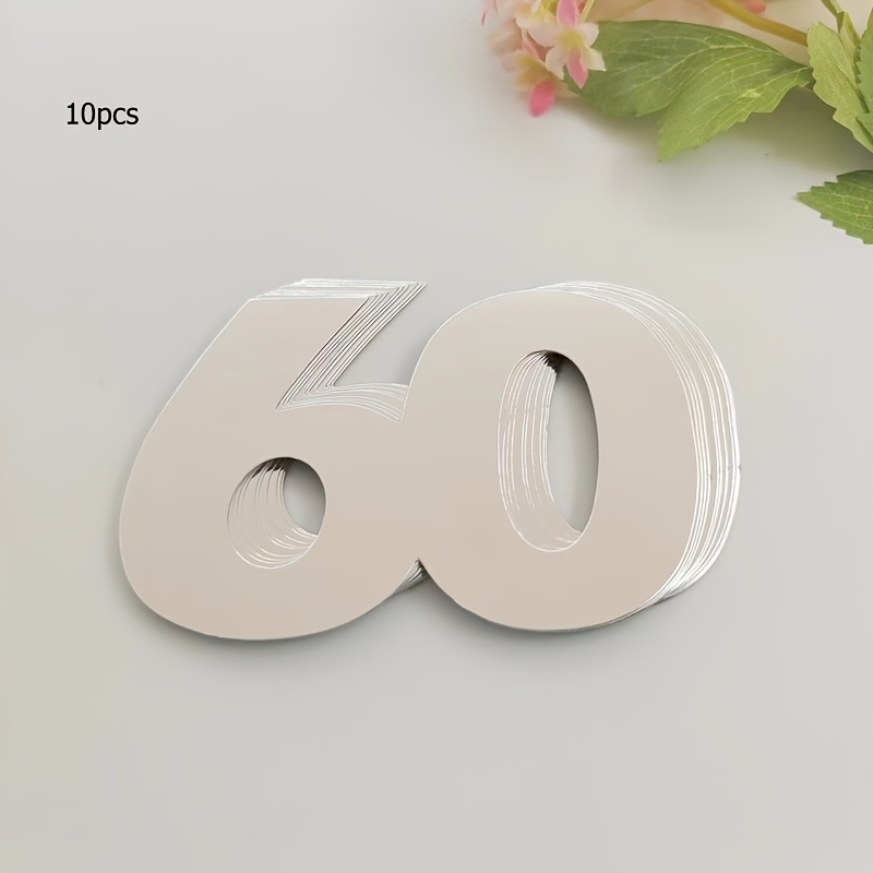 Image of 10pcs Confetti, Large Decorative Confetti, Golden And Silvery Colors, 4.13x2.76 Inch, Use For Birthday Party Decorations, Decorations