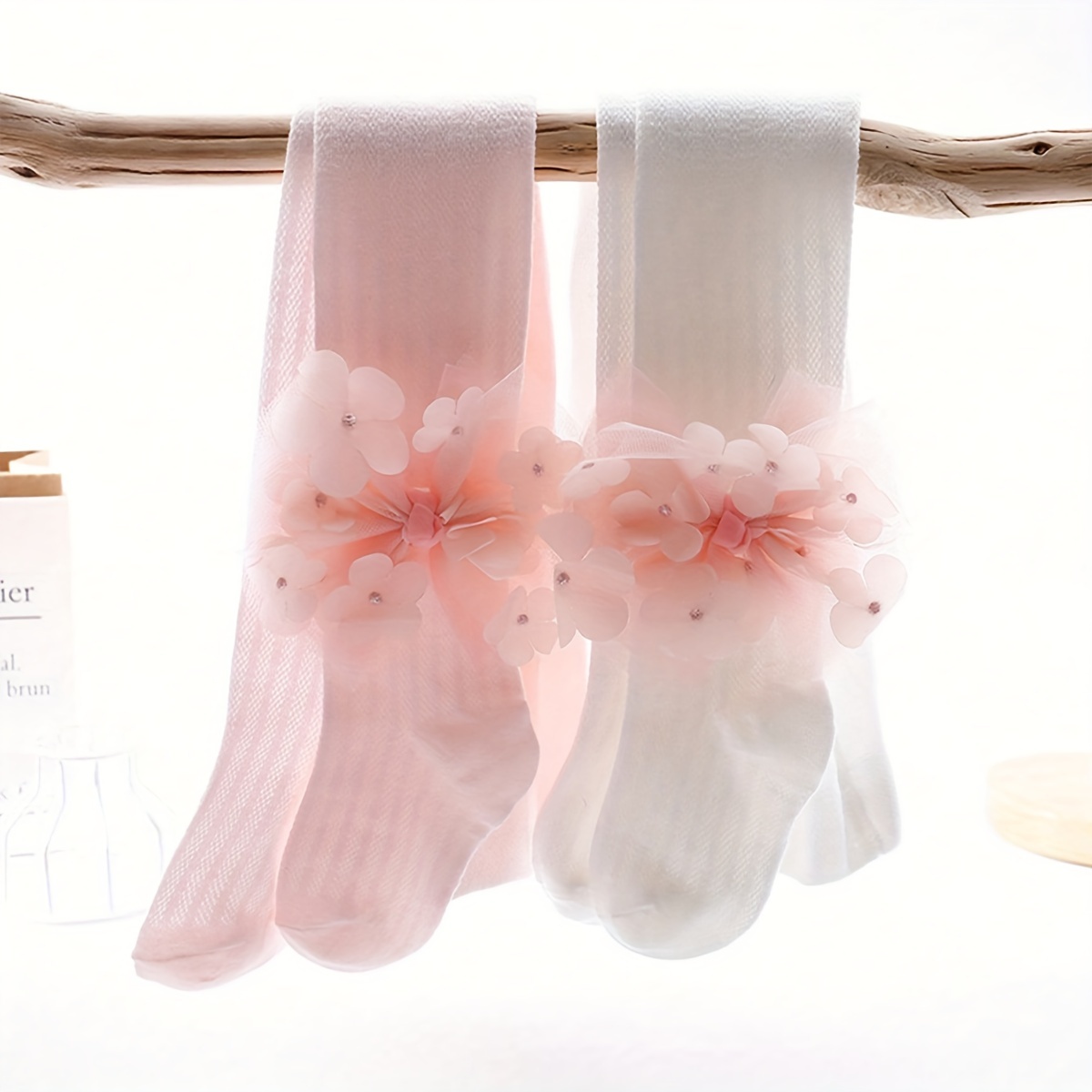 2-pack Girls' Summer Floral Bow Leggings