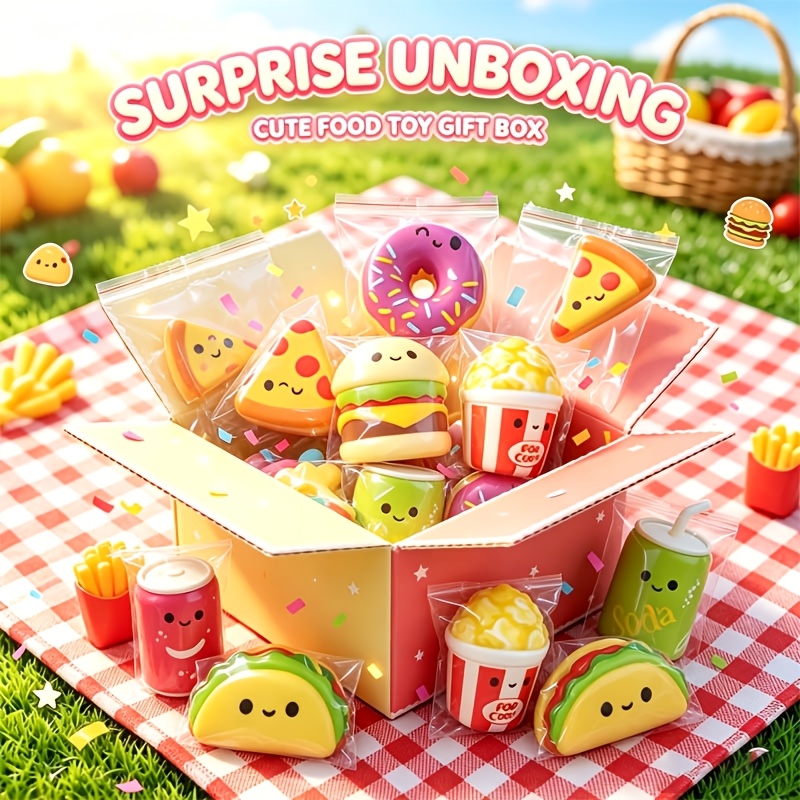 5/10/15pcs Creative Simulation Food Rebound Set