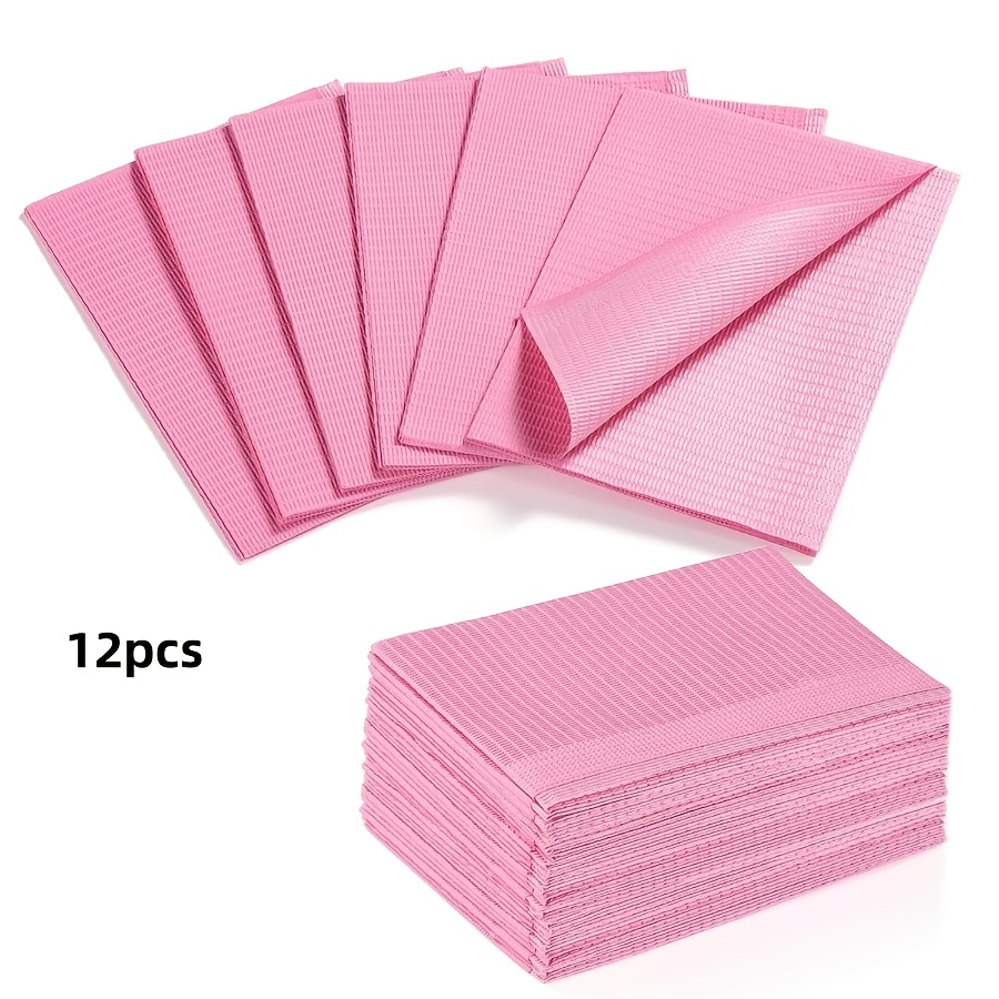 TEMU Tapis à ongles jetables, 12/36 pièces, 3 épaisseurs, coussinets de table à ongles absorbants avec support PE, 18" X 13", protection de bureau à