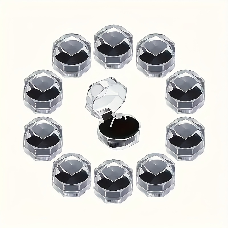 27pcs Crystal Clear Acrylic Jewelry Gift Boxes with Foam Insert