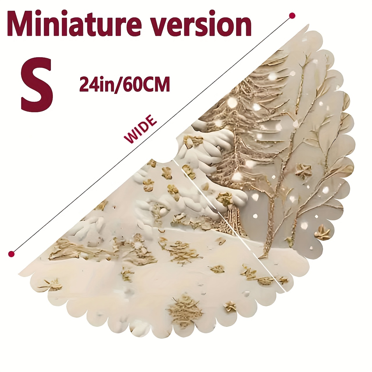 TEMU 1pc New Christmas Tree Skirt For Christmas, Halloween, And Thanksgiving Decor. In 5 Sizes: S, M, L, Xl, Xxl. Made Of Short Plush Material With A