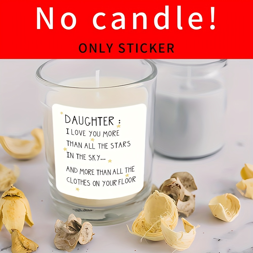 6pcs Inches (5cm)pcs Fun Candle Stickers, Daughter Gift - "i Than The Stars ", Matte End Self-adhesive Design, Perfect Birthday Present, Birthday Decor | Message Stickers | Paper Stickers