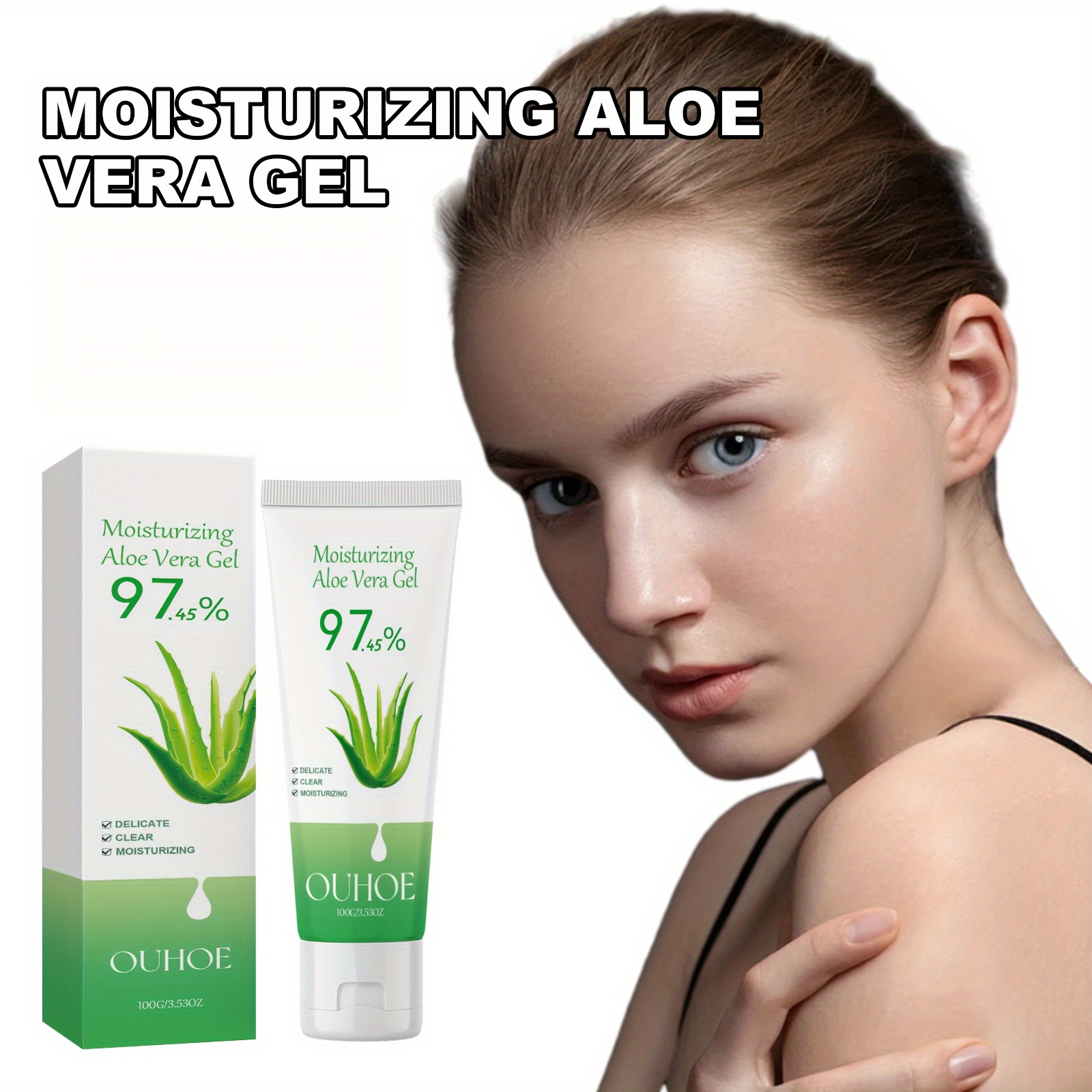 

100g Aloe Vera Moisturizing Gel - Pure, Delicate, Shiny And Moisturizing Skin - Mild And Non Irritating - Suitable For All Skin Types