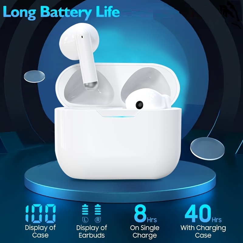 

Wireless Earbuds Bt 5.3 Headphones 48hrs Play, Smart , Wireless 5.3 Lower Latency More Connection And Faster , Smart , Comfortable Wear, The Best .