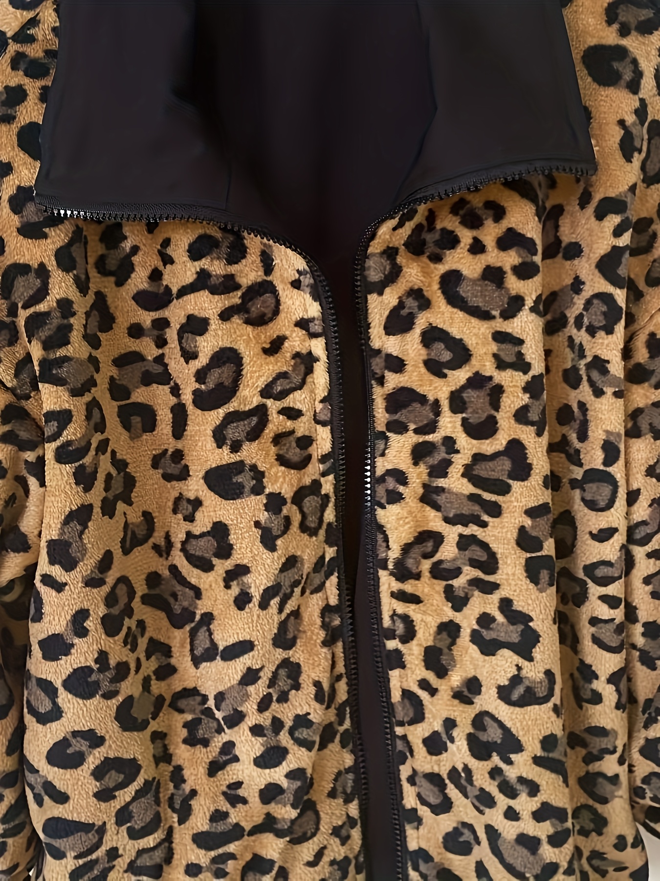 ジャケット・アウター darkwear leopard double zip short jacket elegant short zip jacket women leopard print collar - Temu United