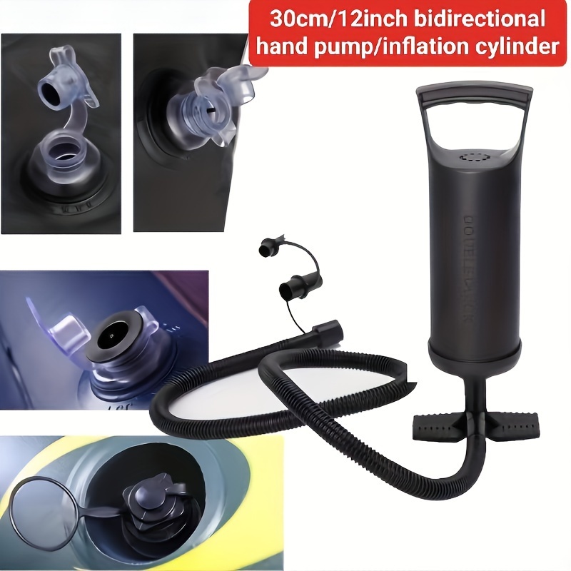1pc Portable Manual Multi-Function Air Pump, Suitable for Air Mattresses, Swimming Rings, And Balloons. No Power Required, Manual Inflation, Easy to Carry And Operate, a Must-Have Inflatable Product for Outdoor Travel And Camping, Without Battery