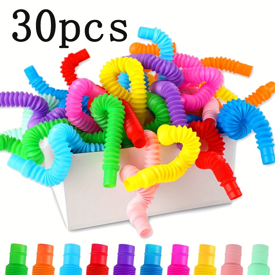 

30pcs Of Pop Music Tubes, Sensory Toys For Adults, Diy Learning And Education Toys, Easter Party Gifts (mixed In 8 Colors)