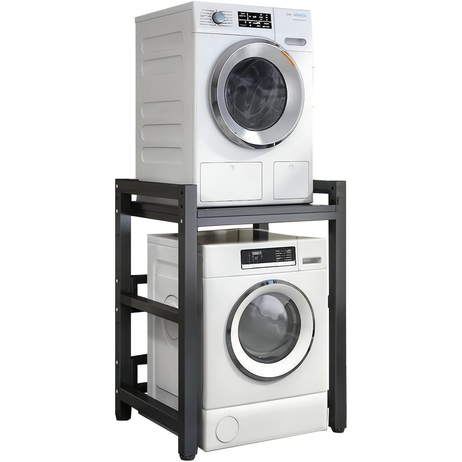 Image of Adjustable Stacking Kit For Washing Machine And Dryer, Portable Storage Rack, Load-bearing 400kg, Storage Rack On Top Of Washing Machine, Standing Shelf
