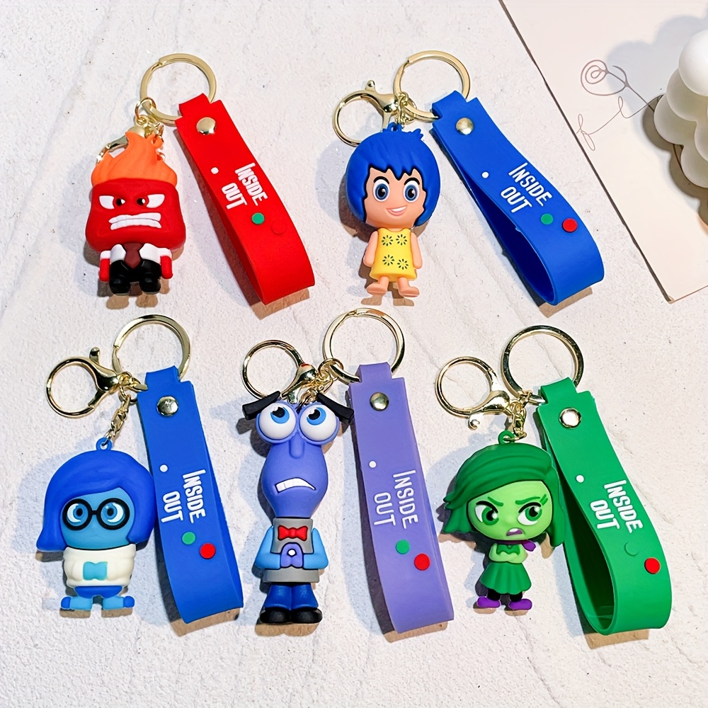 

Cartoon Anime INSIDE OUT équipe d'agents de l'esprit Nouveau porte-clés pendentif porte-clés de bague