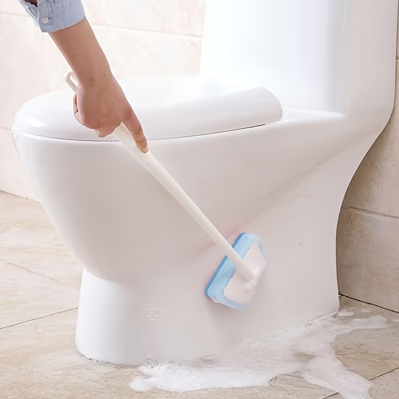 multi functional bathroom cleaning brush set with 5 detachable brush heads long handle essential household cleaning tools floor cleaning set sturdy handle structure used for scrubbing tiles floors and bathtubs Product details 6