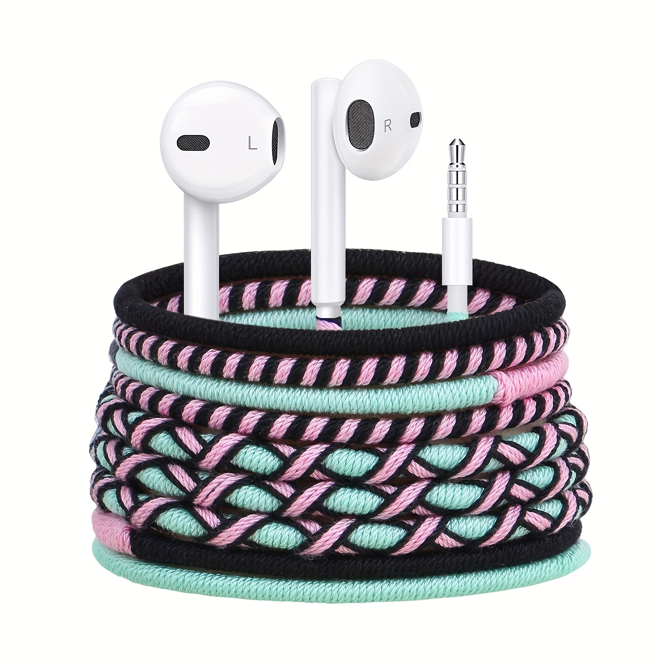 5mm thread wrapped wired in ear headphones Temu United Arab