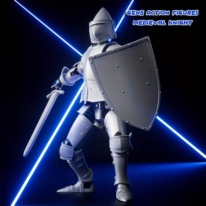 

5th Gen Medieval - Articulated, Diy Customizable Collectible Toy 2 Helmet Styles, Poses, And / Plastic For Endless