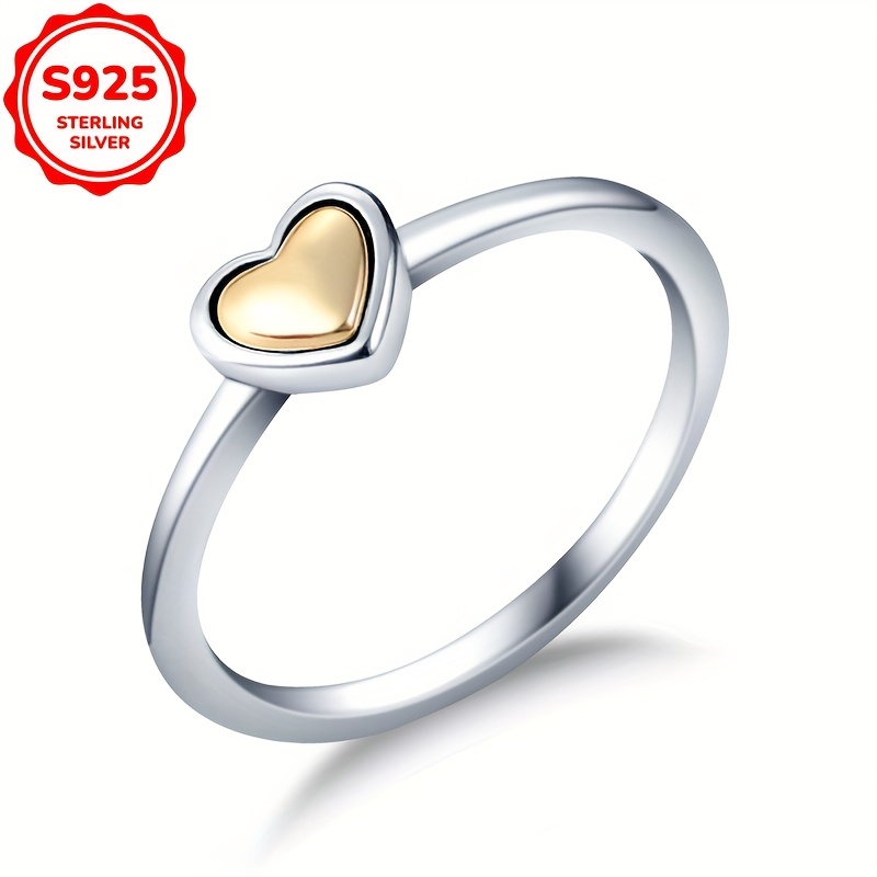 

2023 Zirconia Women's Ring With 100%925 Pure Silvery Heart, Suitable For Wedding, Engagement, Birthday Jewelry Gift, Silvery Weight 3 Grams