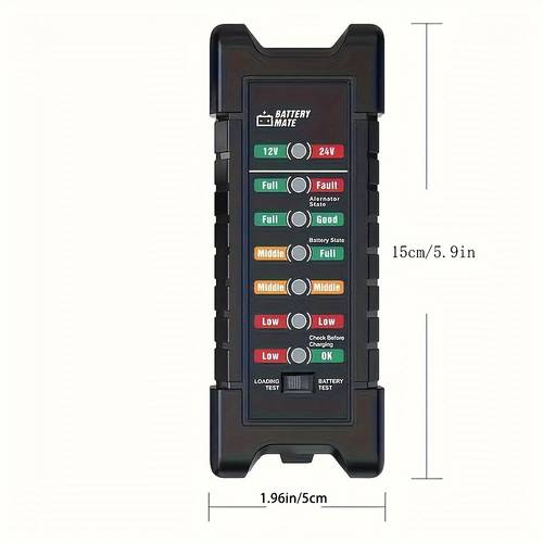 car battery tester 12v 24v automotive crank charging analyzer tool