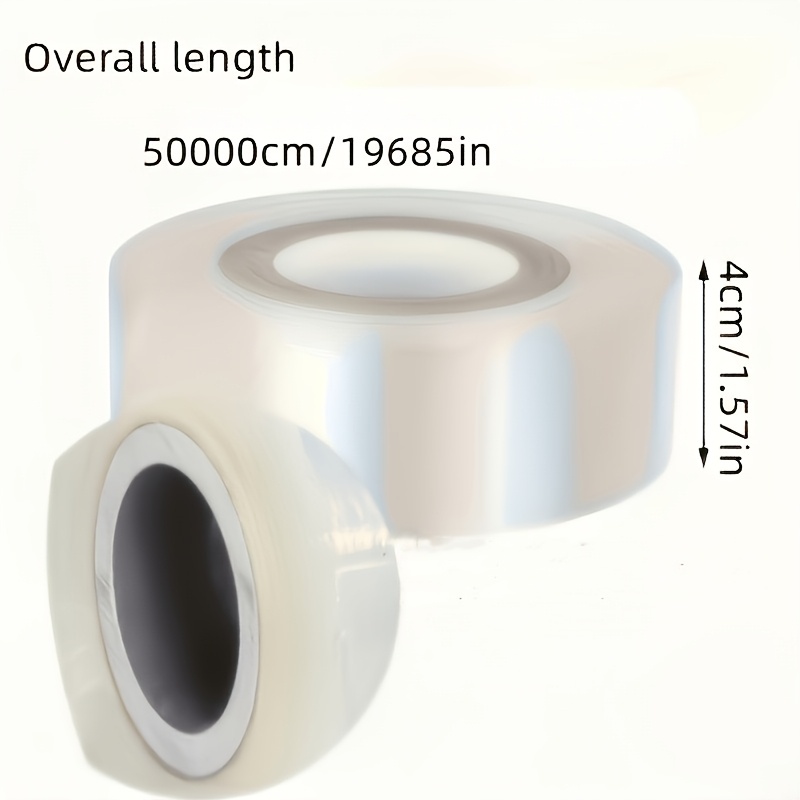 TEMU 19685-inch Multi-functional Gardening Grafting Film - Transparent Pe Self-adhesive Knotted Wrapping Tape, Used For Wrapping Young Plants During