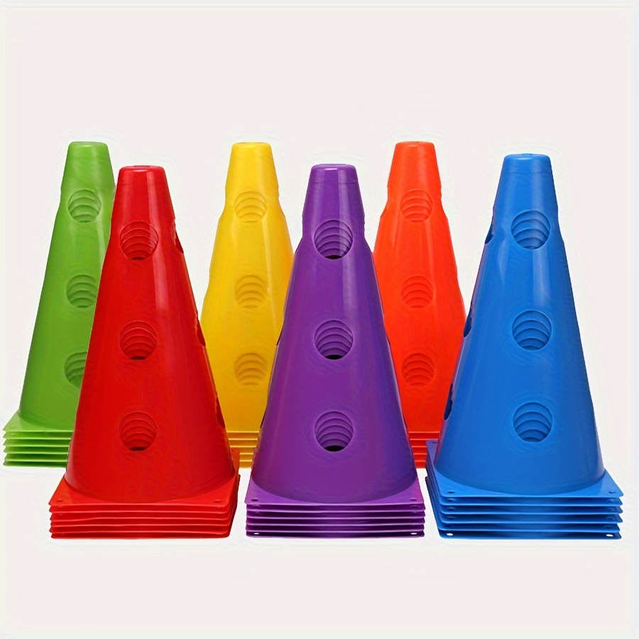 

Soccer Speed & Agility Training Set - 23cm Pvc Cones With Holes For Performance