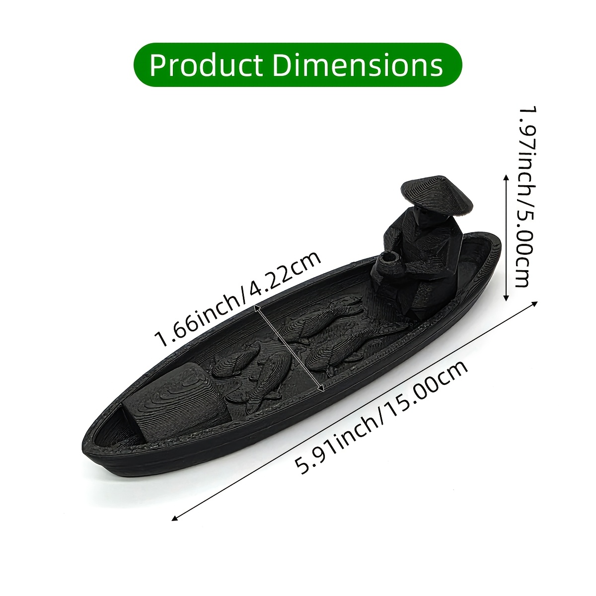 TEMU 1pc, A Fisherman Fishing Shape Creative-design Burner, Home Fragrance Decor That Helps Mood, The Air, And Sleep, Meditation, And Relaxation. A