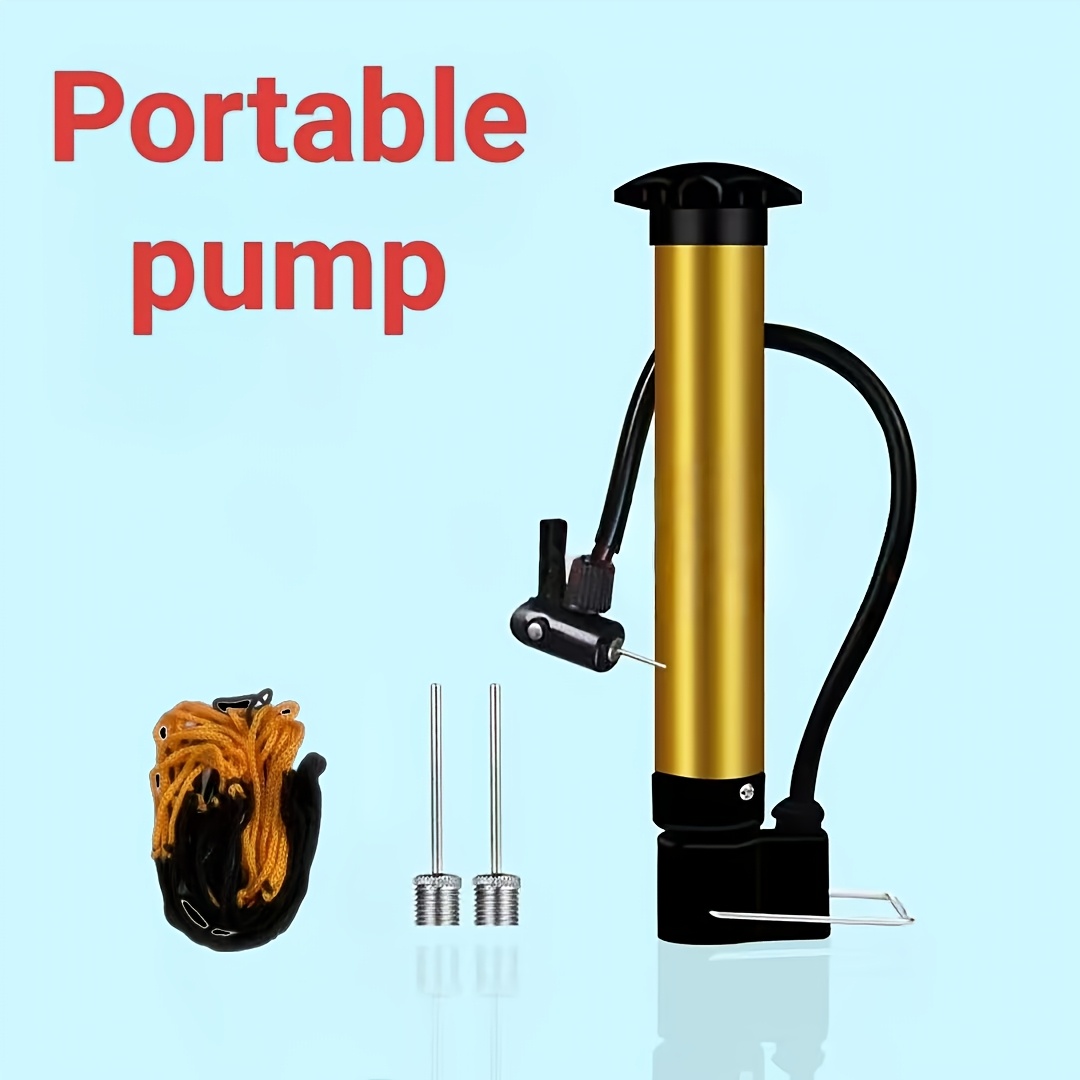 TEMU 1 Inflator, Swim Ring Air Pump, Household Mini Portable Hand Pump, Suitable For Various Inflatable Balls And Toys (includes Air Needle And Mesh
