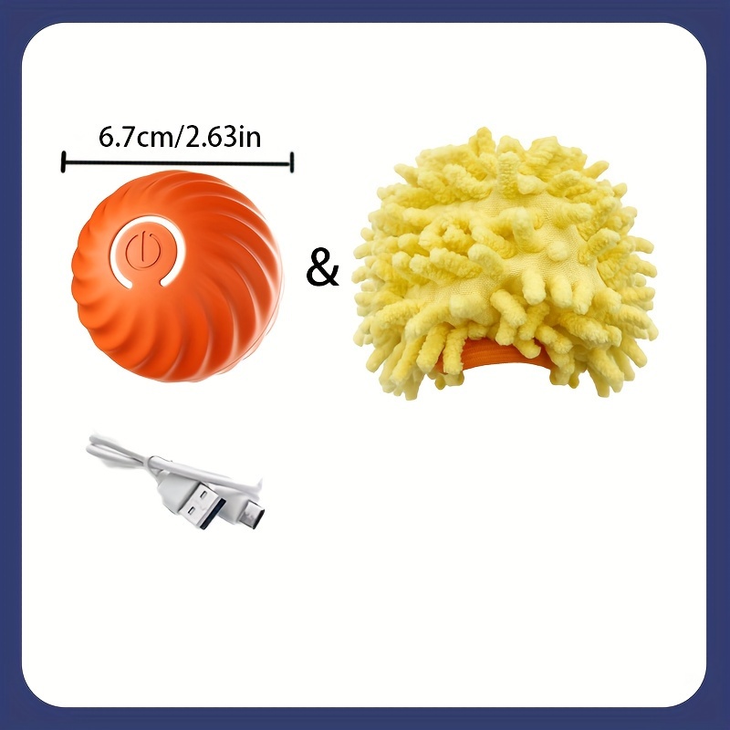 TEMU Extra-large Interactive Dog Toy Ball - , Motion-activated & Usb Rechargeable For All Breeds