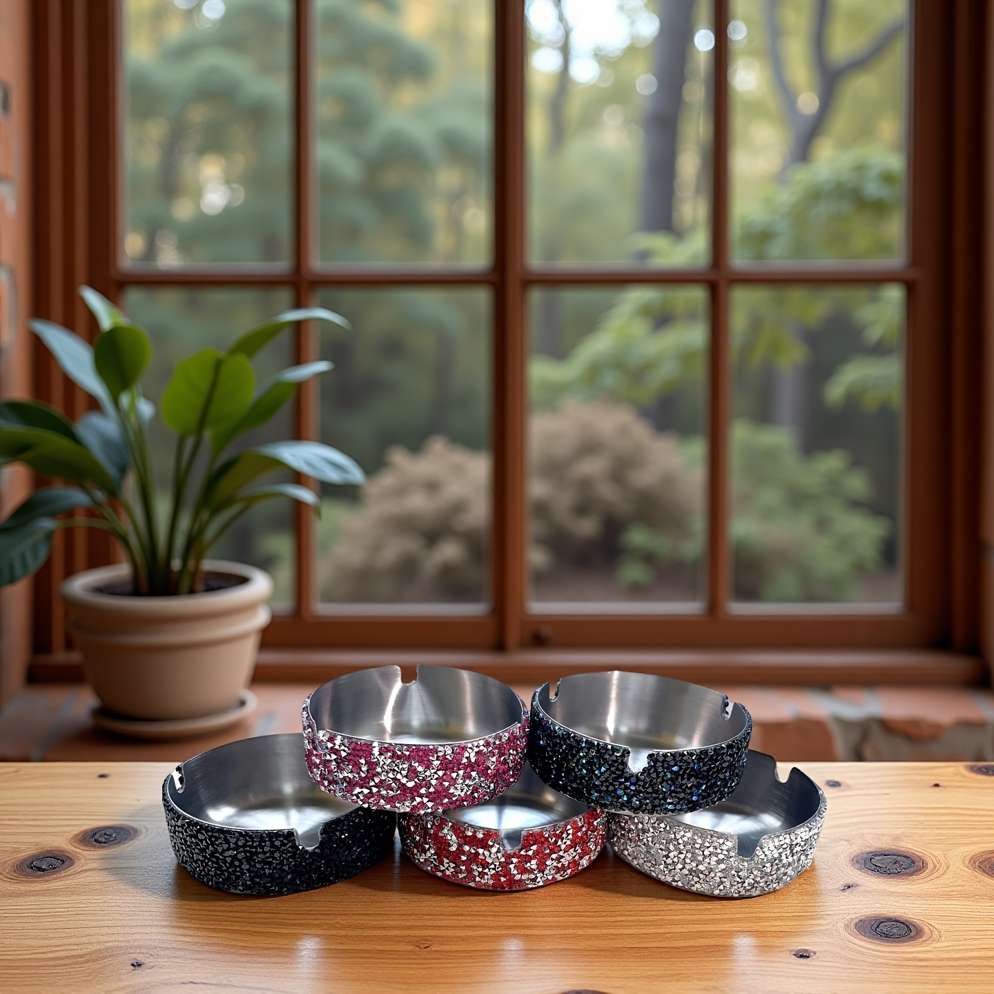 Niedlicher Keramik-Aschenbecher Mit 3 Zigarettenhaltern – Wind- & Regenfest, Mit Rosen-Design, Für Zuhause, Balkon Oder Büro.