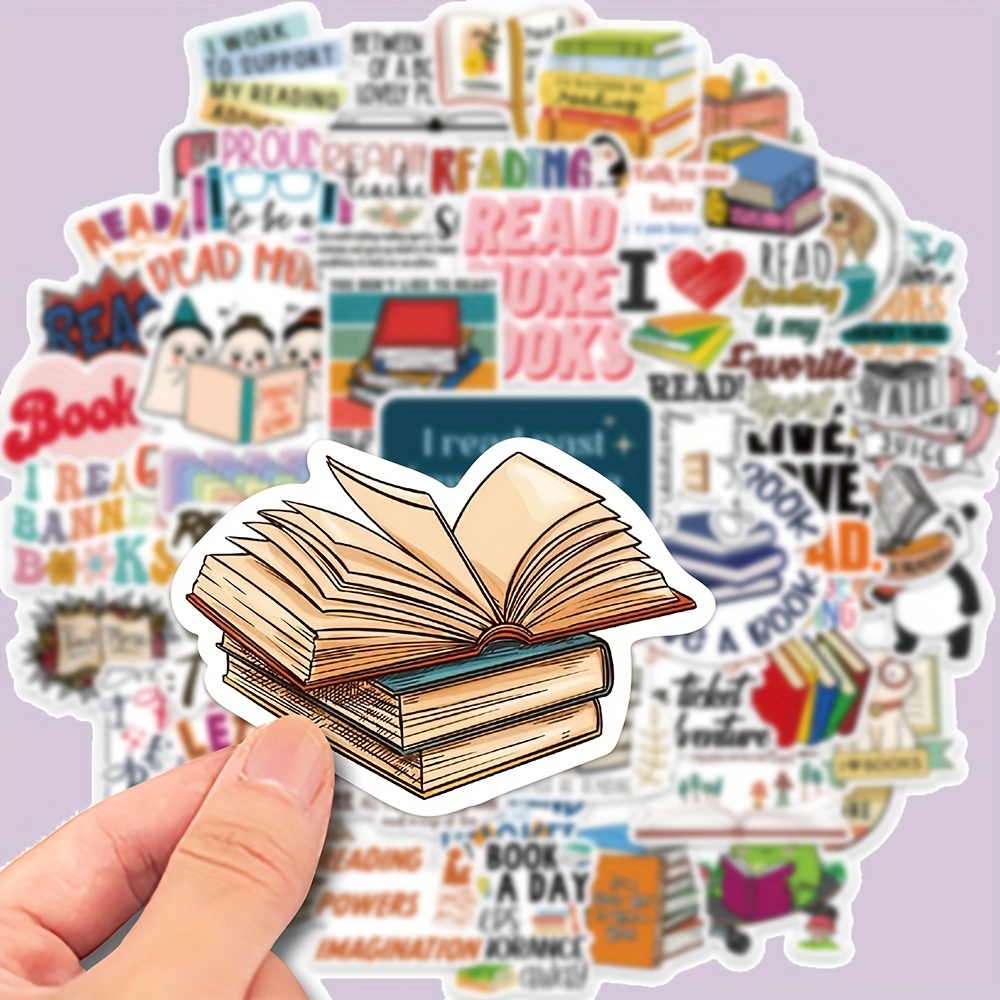 

50pcs Reading Graffiti Stickers Personalized Decoration For Guitar, Notebook, Luggage, Computer, Motorcycle, Skateboard