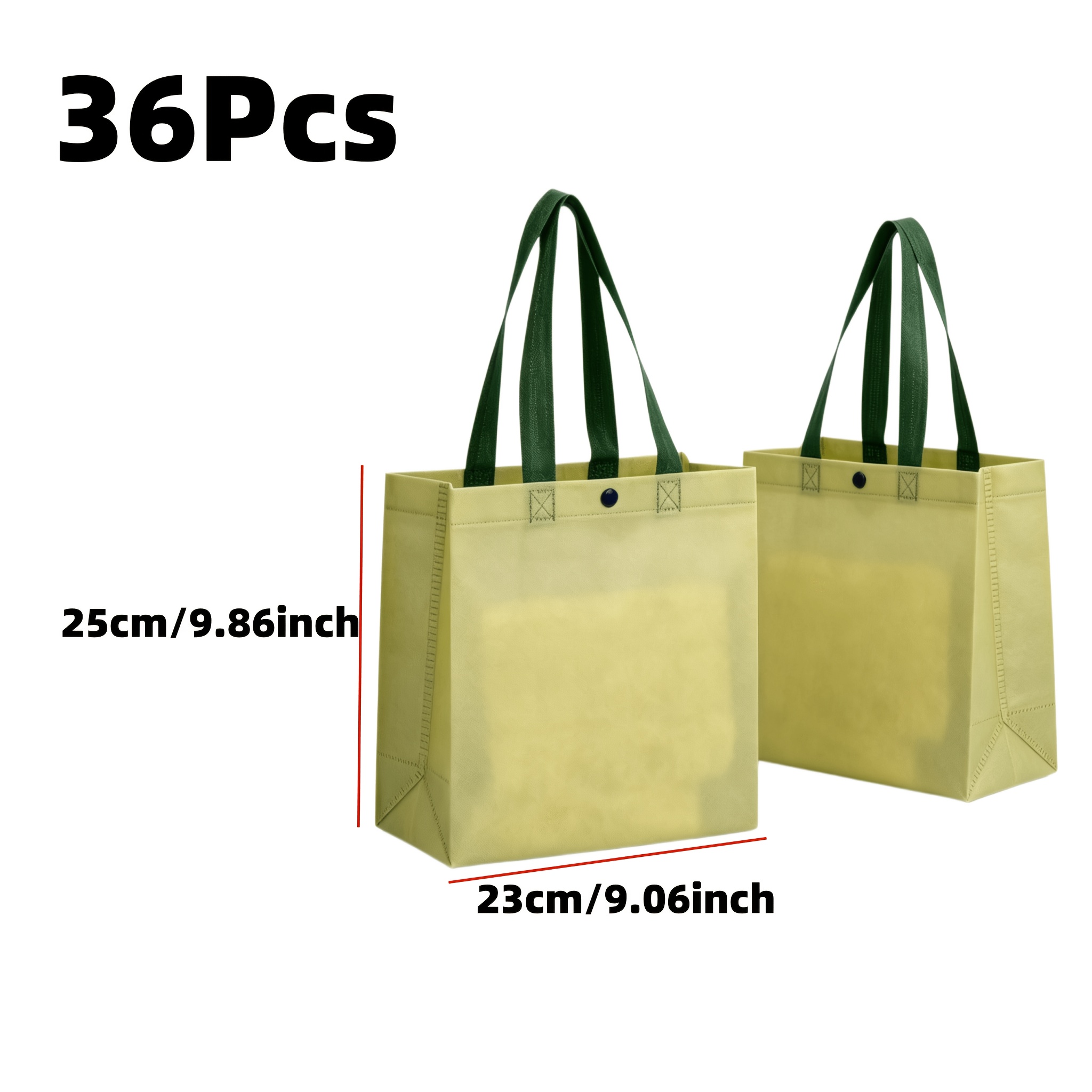 TEMU 36pcs, Avocado Bag | Sturdy Handles With A Hidden Snap Closure, Large Capacity Gift Bag | Ideal For Everyday Use, Storing Miscellaneous Items,