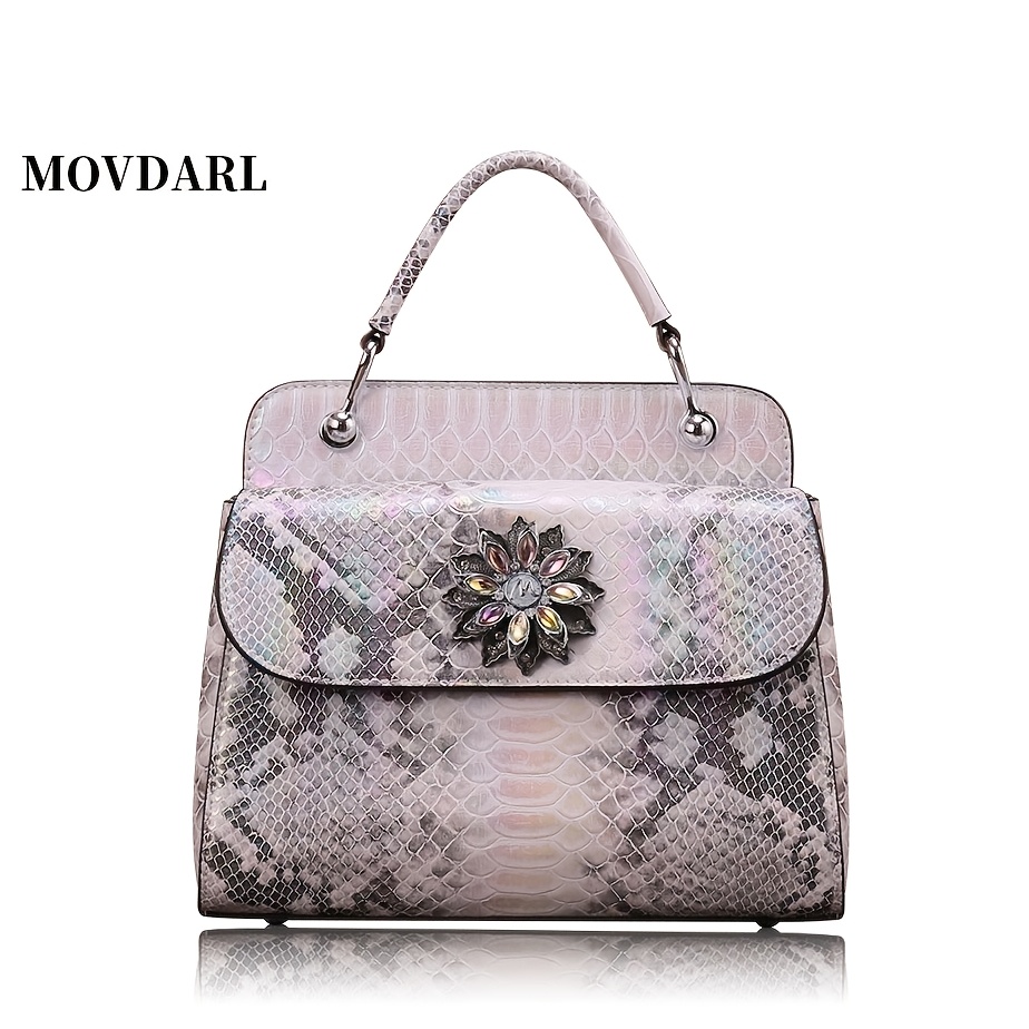 2024 Neue Stil Handtasche mit Schlange Muster für Damen, mit einem  trendigen kleinen für