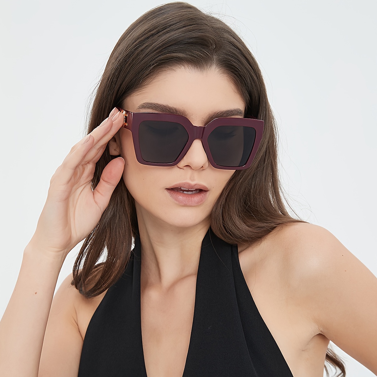 

Hollow Temple Fashion Glasses For Women Men Anti Glare Sun Shades Glasses For Driving Beach Travel